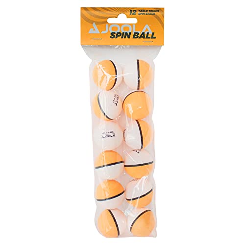 Joola Spinball Table Tennis Balls 12 Pack - 40Mm Regulation Bulk Ping Pong Balls For Training And Recreational Play - Fun As A Cat Toy - Indoor And Outdoor Compatible- Dual Color Orange And White #TOP22