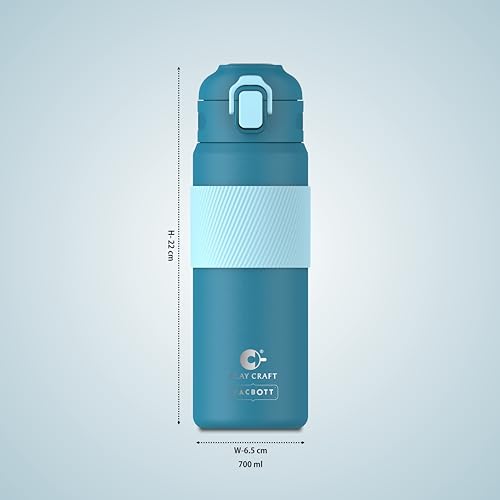 Image of Clay Craft Vacbott Vaccum Amber Double Walled 18 Hours Hot and 24 Hours| Cold Water Bottle Vacuum Insulated|Thermosteel| Flask Bottle 700 ml|Travelling|BPA-Free|BIS Certified|1Year Limited Warranty