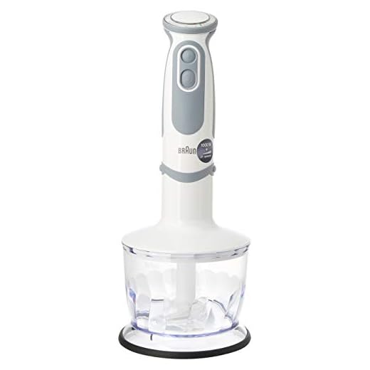 Braun Minipimer 5200 - Batidora de Mano, 1000 W, 21 Velocidades y Función Turbo, Campana Anti-salpicaduras, Powerbell Plus, Easy-Click, Incluye Vaso Medidor de 600 ml, Color Blanco