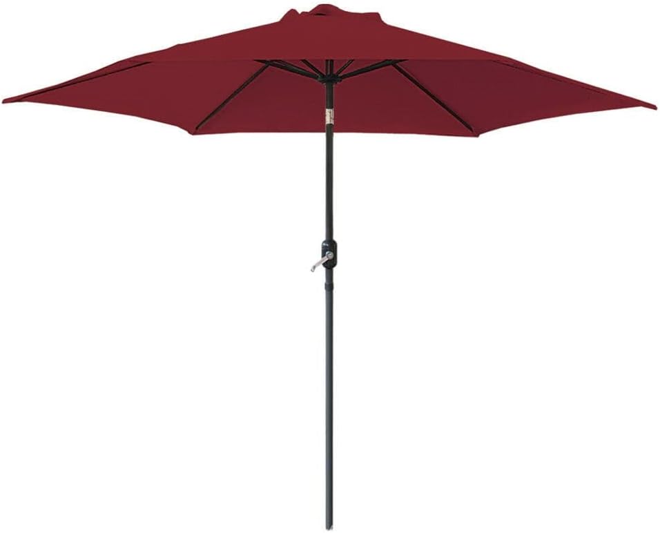 Garden Parasol Garden Parasol Umbrella Patio Outdoor Sun Shade Aluminium Crank Tilt 2.5M Round Patio Umbrella Garden Umbrella Sun Shade Canopy
