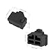 sourcing map 50Stk. RJ45 Silikon Beschutz Ethernet Hub Port Anti Staub Kappe Abdeckung 12mmx8,3mm schwarz