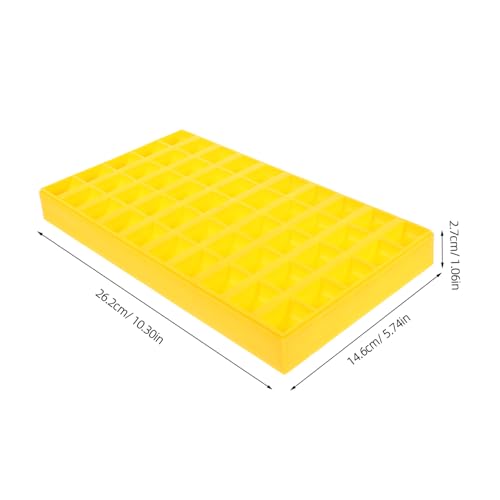 Caja plástica multi compartimentos para monedas color amarillo miniatura 2