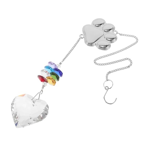 Pendentif en cristal de cœur à suspendre pour décorer la maison