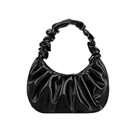 HSAJS Damen Umhängetasche Elegante Handtaschen PU-Leder Schultertasche Echtleder Henkeltaschen Tote Beutel für Arbeitstasche Reise Freizeit Schule Schwarz