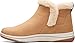 Clarks Women's Breeze Fur Ankle Boot, Tan, 6