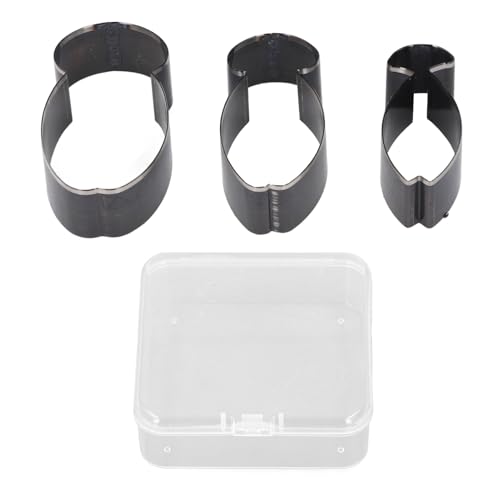 3 Pcs Set Leather Cutting Die Fish Shaped 76 70 61mm Long Alloy Steel Hollow Punching Tool for Crafts Durably and Precise