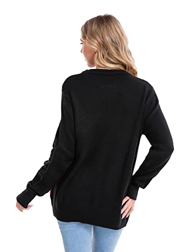 Hsctek Light Up Adults Christmas Knitted Sweater, Ugly Xmas Pullovers Women | 100% Non-Toxic Acrylic, Long-Sleeve, Crewneck, Built-In Light Bulbs With Batteries, Providing Comfort And Fashion Matching 4 Hsctek Light Up Adults Christmas Knitted Sweater, Ugly Xmas Pullovers Women | 100% Non-Toxic Acrylic, Long-Sleeve, Crewneck, Built-In Light Bulbs With Batteries, Providing Comfort And Fashion Matching - Image 5