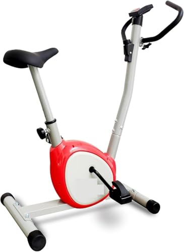 Fitness Premium - Bicicleta estática vertical para el hogar, altura ajustable, cómodo asiento acolchado, agarre de espuma HDR, 1 manivela, peso máximo del usuario, 100 kg