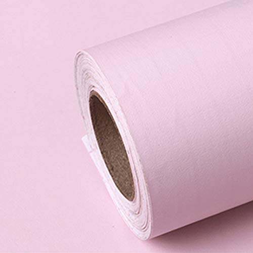 Oren Empower Self Adhesive Solid Light Pink Wallpaper | Waterproof PVC Vinyl Peel & Stick Wall Covering for Bedroom, Living Room, Dining Hall & Master Room | 45 x 330 cm