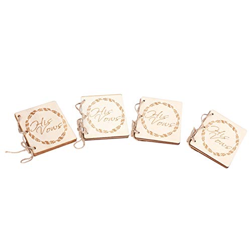 SIXRUN Heiratsversprechen-Bücher, 4er-Set, Exquisite Geschenkkarten-Erklärungshefte für Hochzeiten und Jubiläen, Perfekte Erinnerung, Größe 10,5 X 8 cm (Stil 1)