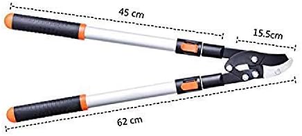 Pruning Shears, Telescopic Anvil Loppers 62-100 Cm Lopping Shears Lopping Shears with Leverage Handles Four-Point Lever Power Saving System,