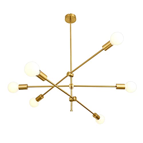 Lustre Spoutnik réglable pour hauts plafonds, suspension vintage contre le manque de lumière