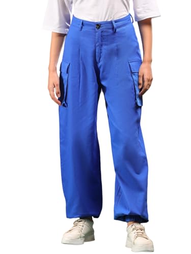 Image of KOTTY Women's High Rise Relaxed || Straight || Joggers Fit Cargo's for Pants || Trousers