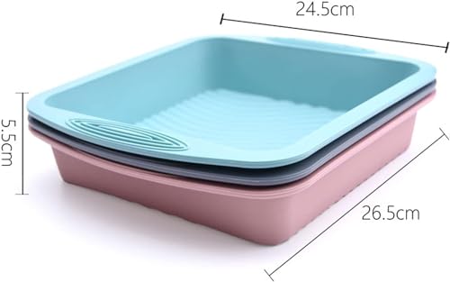 Image of Non Stick Square Cake Pan Tin Mould Basket, Food Grade Silicone Homemade Toast Bread Cake Mold Tray for Home Kitchen (1Pcs)