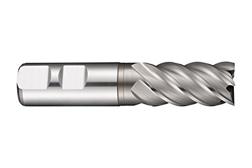 Dormer C29918.0 Series C299 HSS-E-PM Fresa de extremo de 4 flautas con acabado brillante, vástago DIN 1835B, diámetro de corte de 18,00 mm