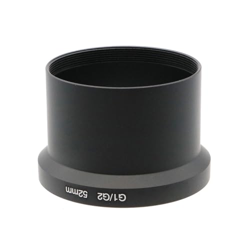 Tubo adaptador de lente de aluminio de 52 mm para cámaras Canon PowerShot G1 / G2 – Compatible con filtros UV, CPL, macro, estrella y lentes gran angular miniatura 3