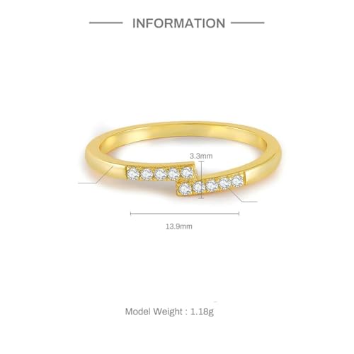 Anillo de oro amarillo y moissanita Wycian que no se desgasta ni causa alergias en la piel 2