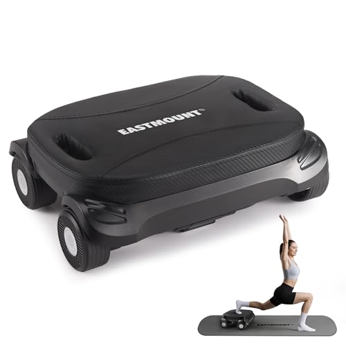 EAST MOUNT Pilates Reformer Board - Pilates Equipment Ab Roller Automatic Rebound Abdominal Wheel Home Workout Equipment for Women Core Workout (Black)
