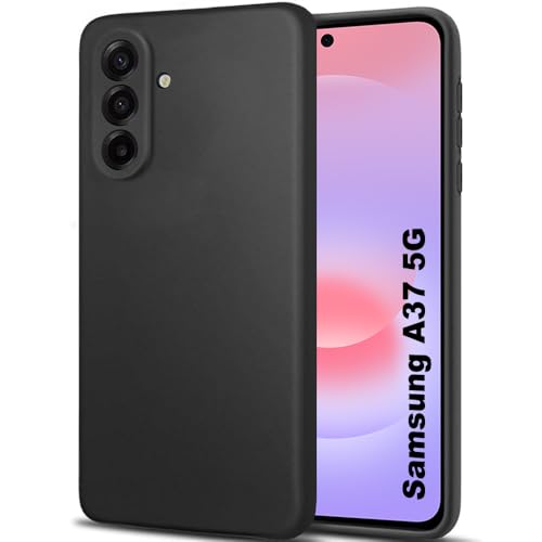 Image of TheGiftKart Back Cover for Samsung Galaxy A37 5G Case | Sleek Slim Fit Protective Design | Ultra Matte Finish | Camera Protection Bump | Soft Silicon Galaxy A37 Back Cover (Silicone, Black)