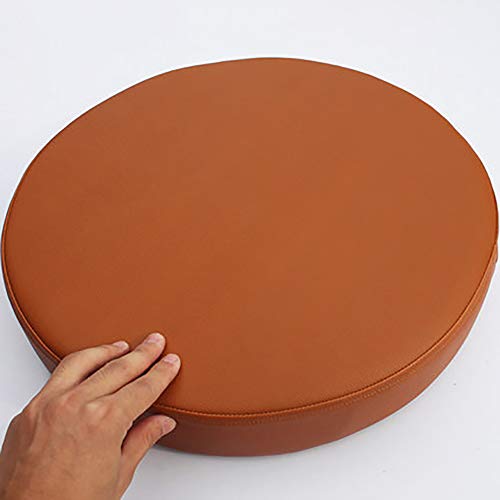 Coussin d'assise rond futon de chaise épais imperméable 40cm marron