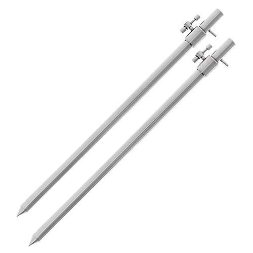 DNA 2, 4 or 6x 30-50cm Extendable Stainless Steel Adjustable Lightweight Carp Coarse Fishing Bank Sticks Rests (4x Bank Sticks)