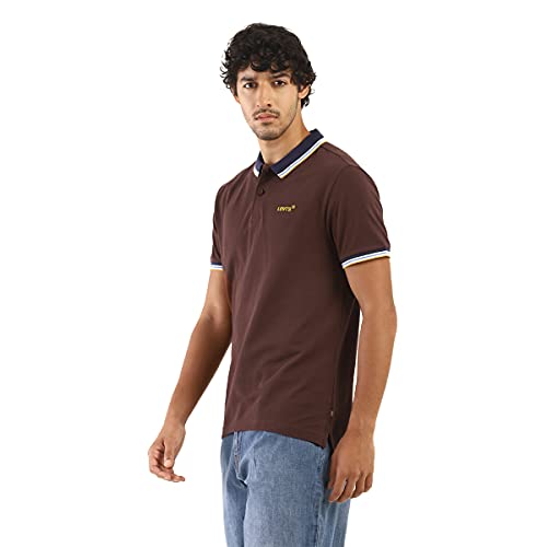 Image of Levi's Men's Regular Fit Solid Polo T-Shirt