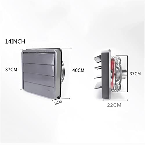 Ventilador de extracción con rejilla, ventilador de 14 pulgadas de potente extracción para uso doméstico e industrial con cubierta protectora de red de cobre miniatura 2