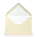 Produktbild PAPERADO 75 Briefumschläge DIN B6 Chamois gerippt Creme Beige - 100 g/m² Kuvert Ohne Fenster 17,8 x 12,5 cm - Umschläge mit Nassklebung spitze Klappe