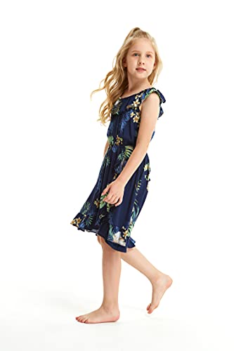 Image of Matchable Family Hawaiian Luau Men Women Girl Boy Clothes in Pineapple Garden Navy