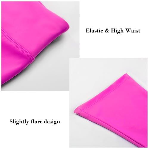 BIG ELEPHANT Girls Flare Leggings Kids Bell Bottoms High Waisted Bootcut Yoga Dance Flared Pants3