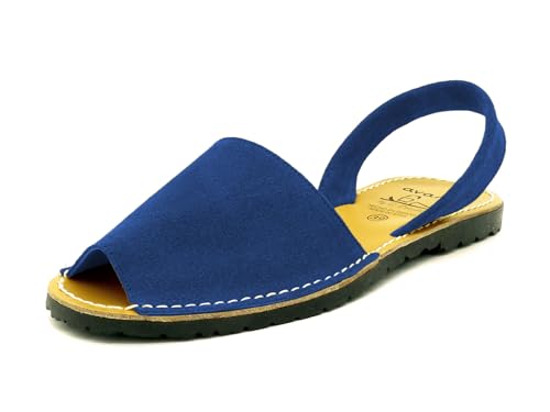 Brand: Avarca Avarca Sandali da donna in pelle Abarca Menorquina Menorca Scarpe, blu navy, 40 EU