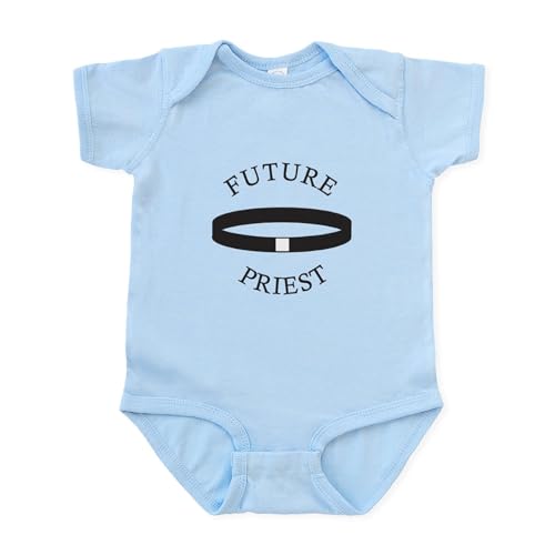 CafePress Future Priest Infant Bodysuit Cute Infant Baby Bodysuit Romper Sky Blue