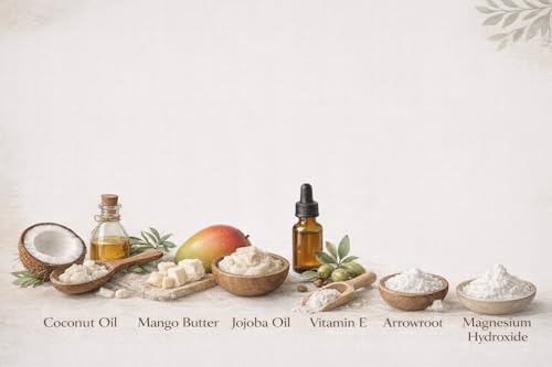 Image of Natural Deodorant Cream for adults - Aluminum Free, Fragrance Free, Handmade, 3 oz