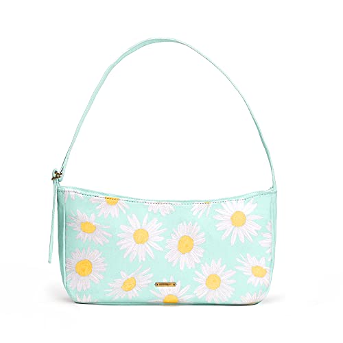 Sac à bandoulière pour femmes en toile biologique : petit sac rétro réglable