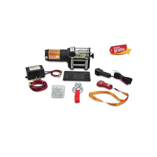 Cabrestante Electrico 12v Winch 1360Kg Cabestrante Con Mando de Distancia y Placa de Montaje
