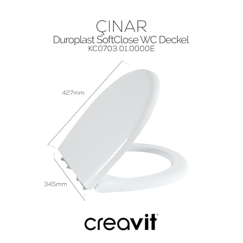 Creavit PERLA Hänge-WC Wand WC Toilette inkl. Soft-Close Deckel weiss – Bild 7