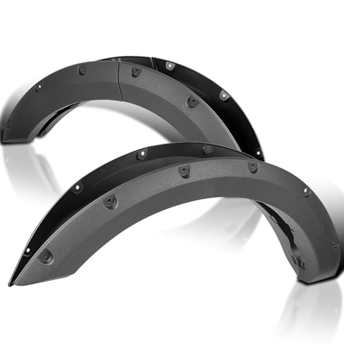 Spec-D Tuning 4PC Front + Rear Textured Bolt On Pocket Style Fender Flares Compatible with 2021-2024 Ford Bronco Sport