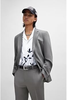HUGO Herren BARNEY 10111884 01 Gürtel, Schwarz  Black 001 , 95 Cm Herstellergroesse 95