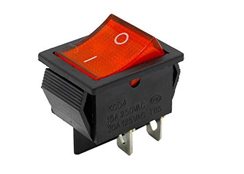 16A DPST Rocker Switch with Red Indicator Light (B08P5CJSP7) Amazon Price History, Amazon Price Tracker