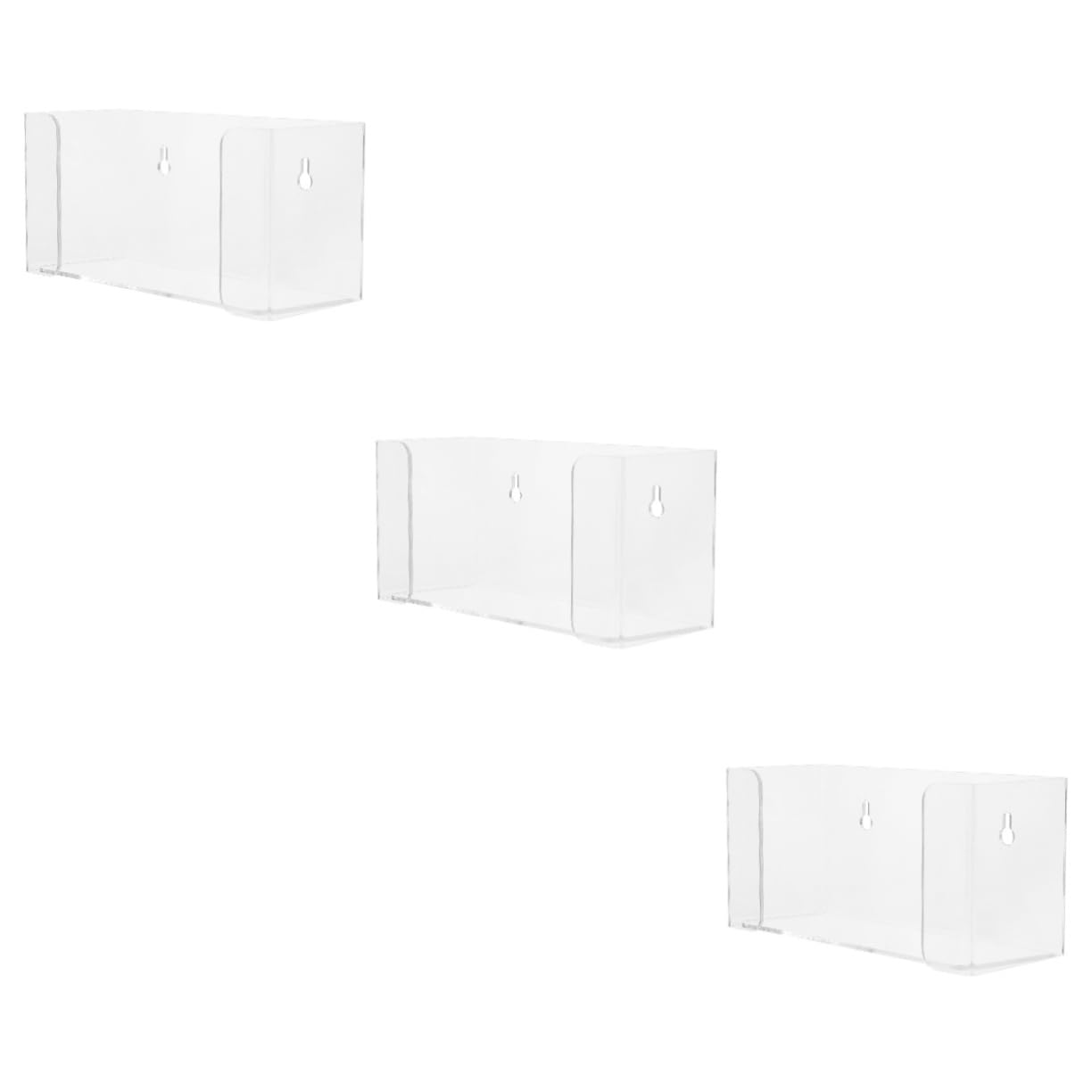 Ciieeo 3 Pièces Distributeur de Masques et Mural Support Transparent pour Laboratoire Organisateur de Masques de Rangement