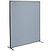 Global Industrial Freestanding Office Partition Panel, 60.25 Inch W x 72 Inch H, Blue, 1 Piece, Designed for Office Space Efficiency and Productivity