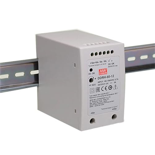 Convertisseur CC-CC DDRH-60-12 à entrée ultra-large pour montage rail DIN 60W