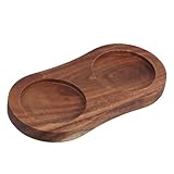 UKCOCO Mühlenbasis Bodenplatte des Winkelschleiferständers Rest der Gewürzmühle Chili-Pfeffermühle Salz- und Pfeffertablett Pfeffermühle-Flasche Salzstreuer Holz Brown
