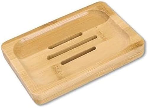 soap dish, Wooden Soap Tray for Bath Shower Plate Bathroom for Saver Rectangular Square(G)