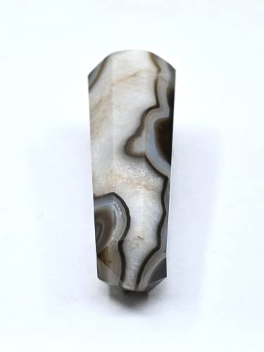 Image of Amazing Gemstone Black Banded Agate Onyx Crystal Towers ~ Natural Healing Crystal Point Obelisk for Reiki Healing and Crystal Grid (2 inch to 3 inch Inch)