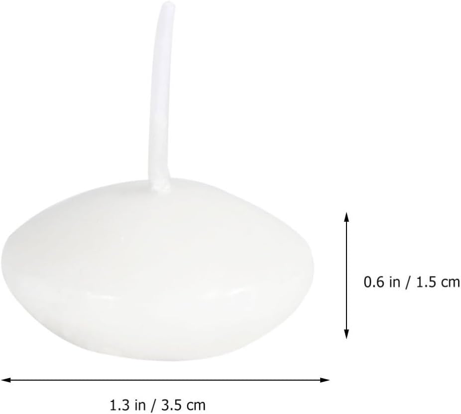 25pcs Floating Candles Mini White Smokeless Paraffin Wax for Weddings