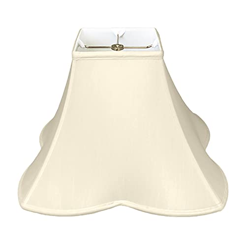 Royal Designs Sharp Corner Fancy Square Basic Lamp Shade, Beige, 6 x 14x11