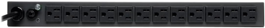 Eaton Tripp Lite PDUMH15 1.4kW Single-Phase Metered PDU, 120V 15A, 13 NEMA 5-15R Outlets, 5-15P Plug, 15 ft Cord, 1U Rackmount LCD Meter, ACE 3 Year Warranty Included