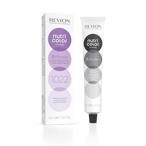 REVLON PROFESSIONAL Nutri Color Filters Maschera Colorata Capelli, Protettiva, Istantanea e Multidimensionale, Platino Intenso - 100 ml