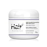 LINEDSON Facial Hair Inhibitor Cream, Hair Growth Inhibitor Permanent for Women Face, Apply Lavender Hair Stop Growth on Face, Bikini, Arm, Leg, After Hair Removal Depilatories Use 50g